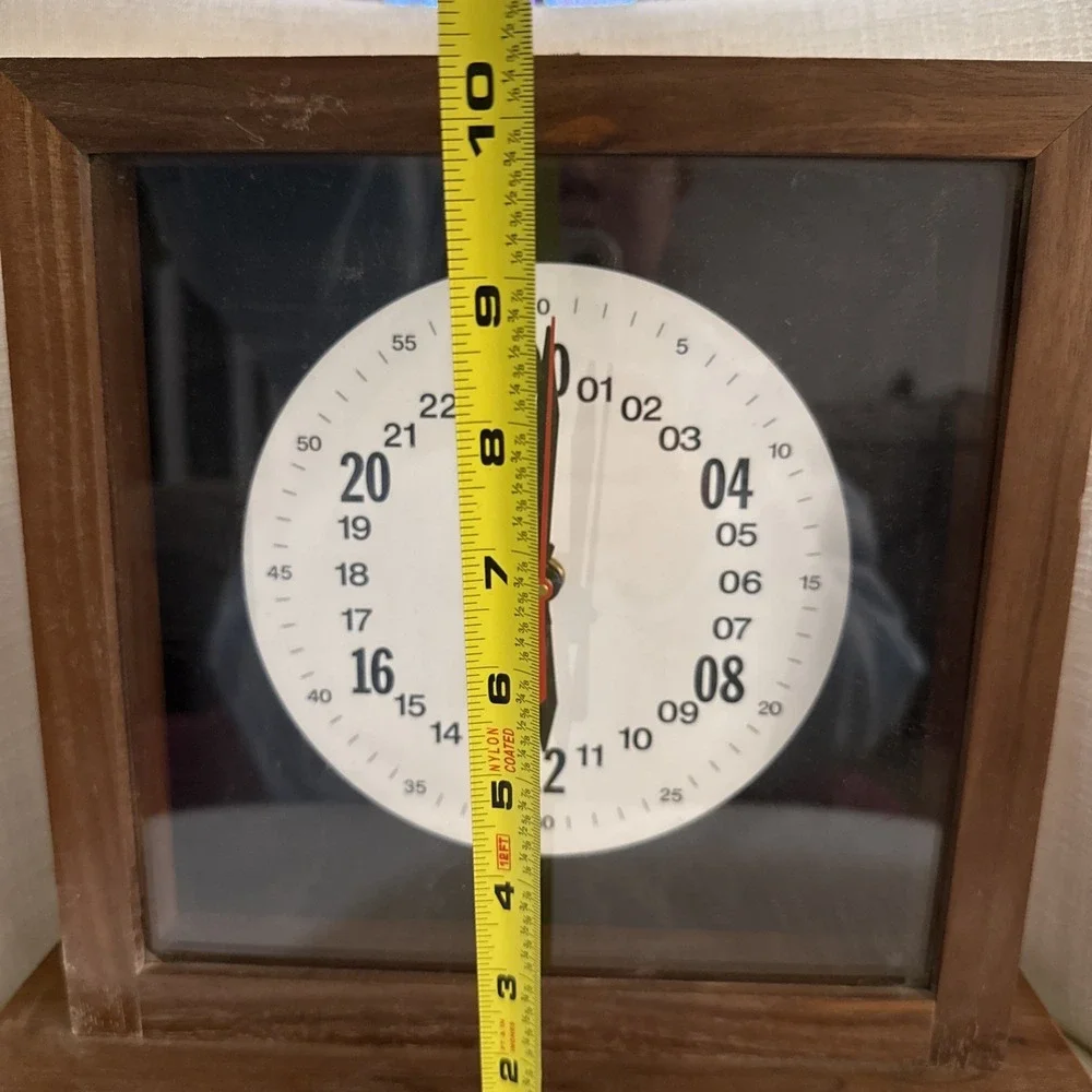 American Legion Wooden Mantle‎ Quartex Clock 24 Hour Military Clock
